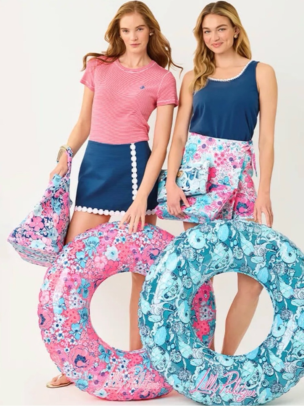 🎉Lilly Pulitzer Set, Jumbo Mercator Tote, 2 Of Pool Floats, 2 Pool Pouch